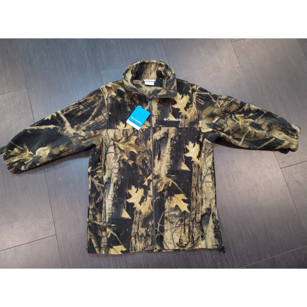 Columbia Camouflage Full Zip Fleece Jacket Womens Small Petie New with tags